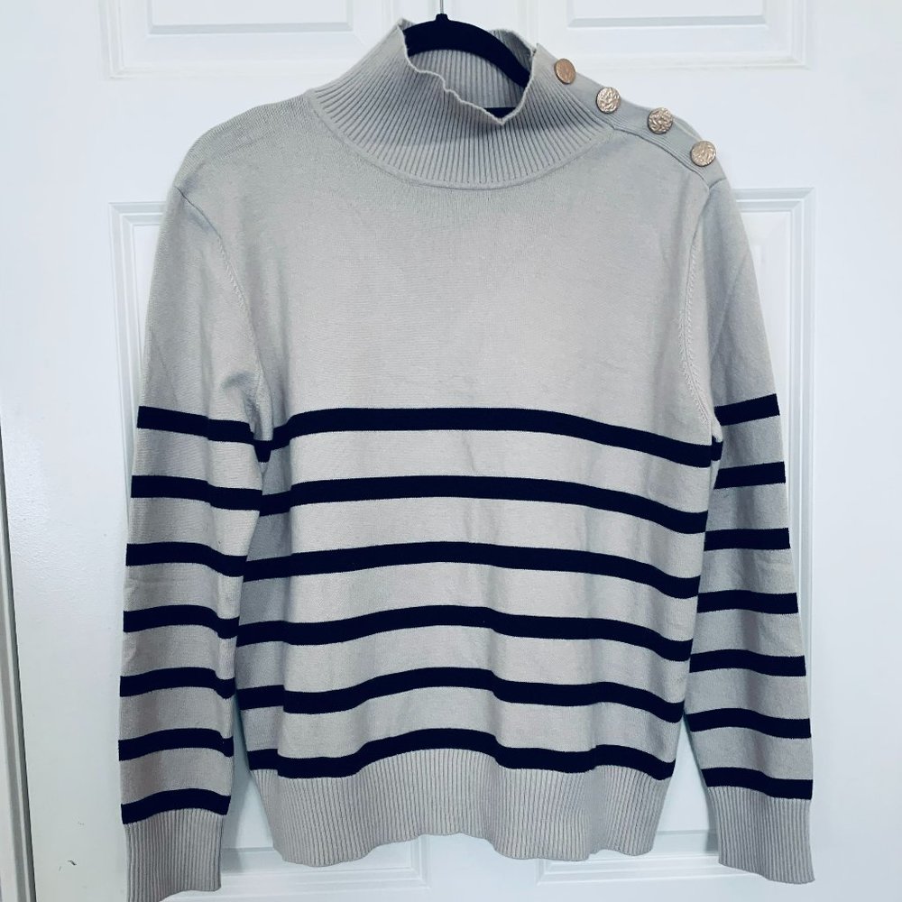 Mock Button Neck Sweater NWT - Picture 3 of 12
